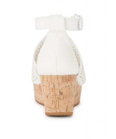 Women's Raisie Wedge Sandal Ivory/Cream $38.27 Shoes