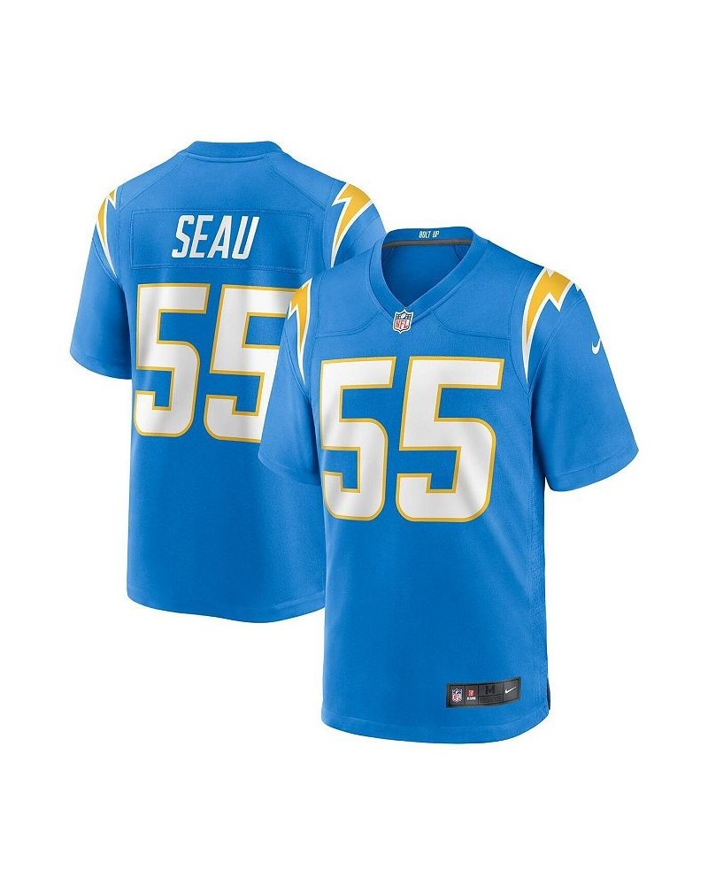 Men's Junior Seau Powder Blue Los Angeles Chargers Game Retired Player Jersey $56.00 Jersey