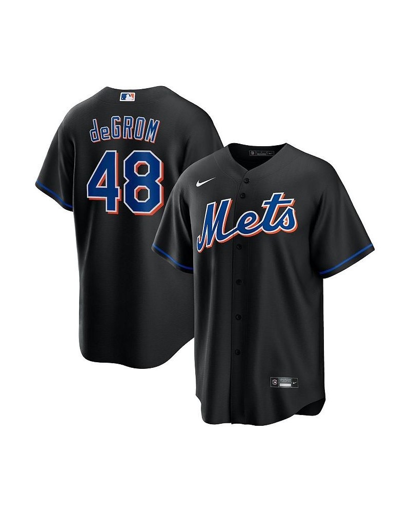 Men's Jacob deGrom Black New York Mets 2022 Alternate Replica Player Jersey $65.25 Jersey