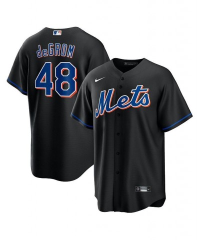 Men's Jacob deGrom Black New York Mets 2022 Alternate Replica Player Jersey $65.25 Jersey