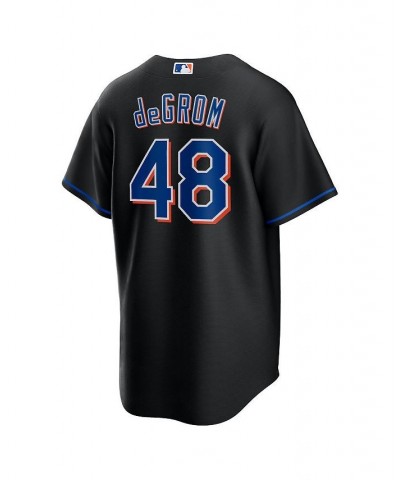 Men's Jacob deGrom Black New York Mets 2022 Alternate Replica Player Jersey $65.25 Jersey