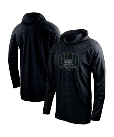 Men's Black Ohio Bobcats Color Pop Performance Hoodie Long Sleeve T-shirt $27.28 T-Shirts