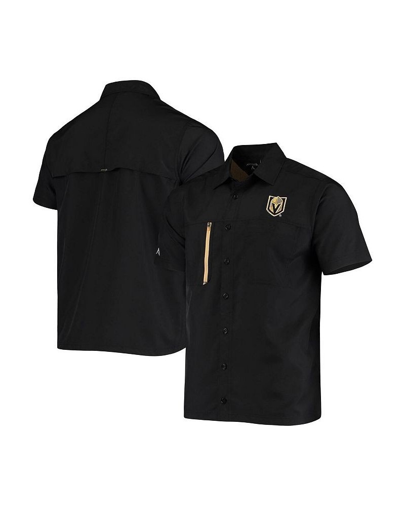 Men's Black Vegas Golden Knights Kickoff Fishing Button-Up Shirt $29.50 Shirts