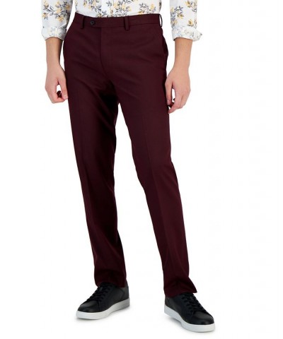 Men's Slim-Fit Burgundy Solid Vested Suit Separates Red $43.19 Suits