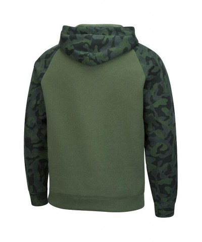 Men's Olive, Camo Wisconsin Badgers OHT Military-Inspired Appreciation Raglan Pullover Hoodie $38.99 Sweatshirt