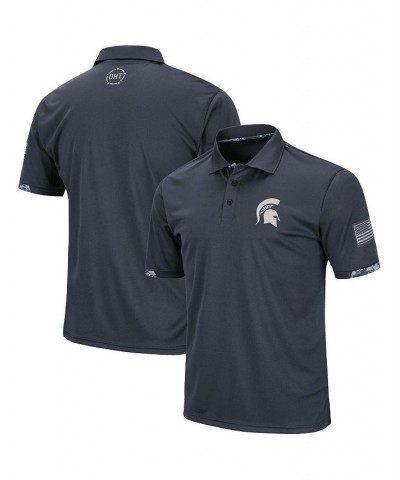 Men's Big and Tall Charcoal Michigan State Spartans OHT Military-Inspired Appreciation Digital Camo Polo Shirt $28.60 Polo Sh...