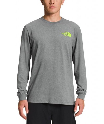 Men's Logo Graphic Long-Sleeve T-Shirt Gray $22.50 T-Shirts