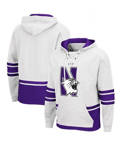 Men's White Northwestern Wildcats Lace Up 3.0 Pullover Hoodie $33.75 Sweatshirt