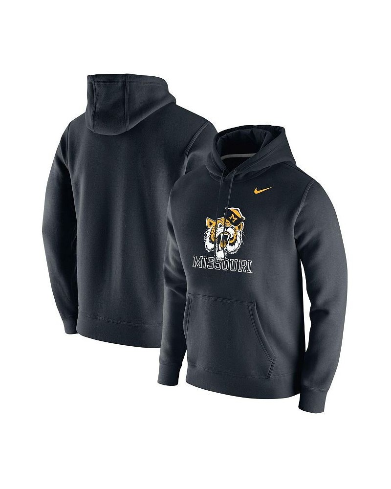 Men's Black Missouri Tigers Vintage-Like School Logo Pullover Hoodie $46.74 Sweatshirt