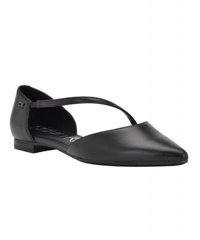 Women's Sannie Pointy Toe Dress Flats Black $23.47 Shoes