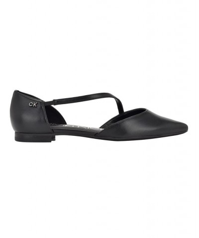 Women's Sannie Pointy Toe Dress Flats Black $23.47 Shoes