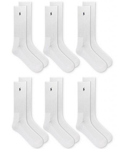 Men's 6-Pk. Performance Sport Crew Socks White $19.88 Socks