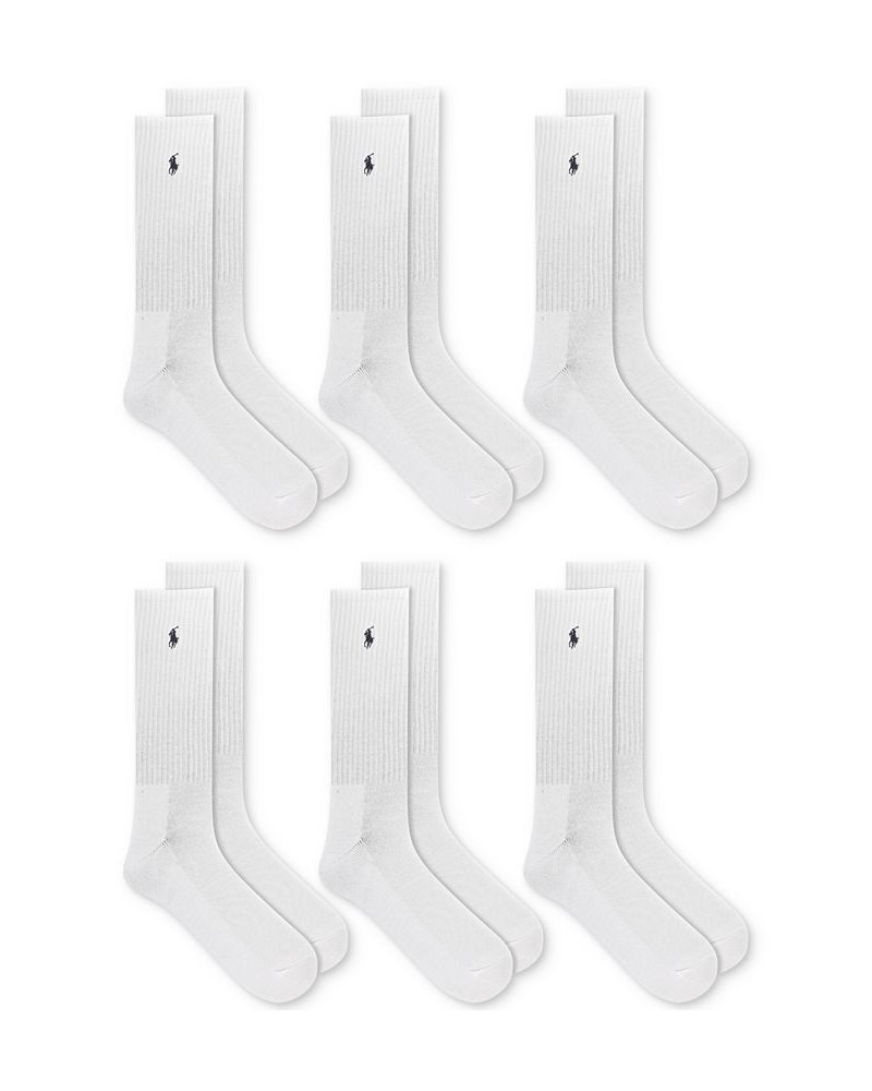 Men's 6-Pk. Performance Sport Crew Socks White $19.88 Socks