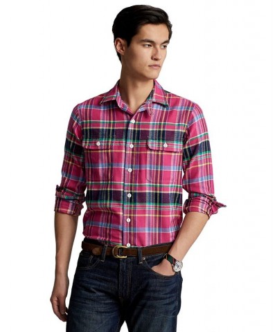 Men's Classic-Fit Twill Workshirt Multi $23.68 Shirts