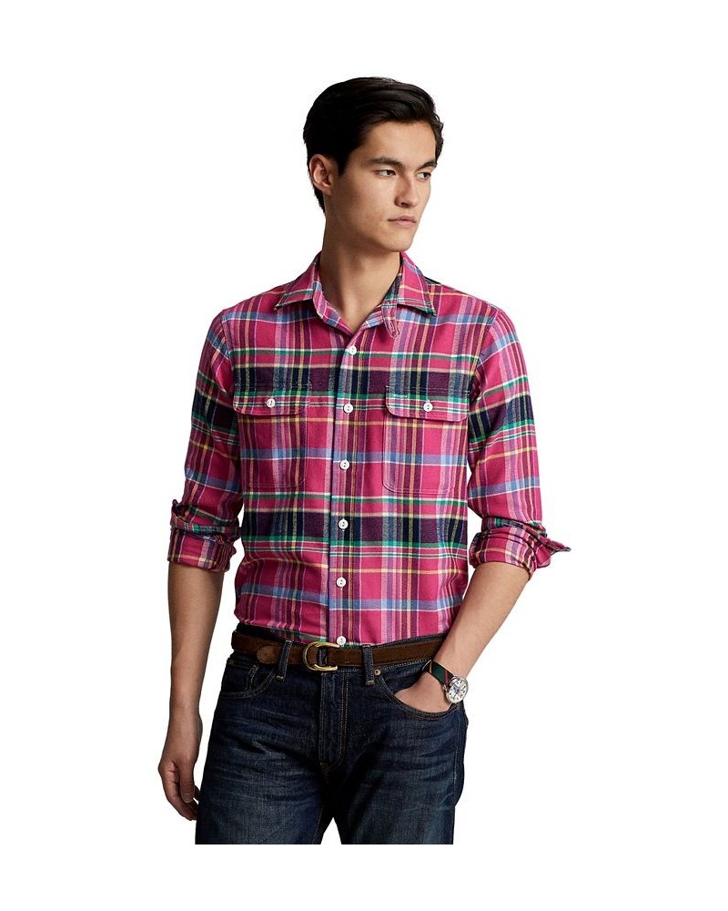 Men's Classic-Fit Twill Workshirt Multi $23.68 Shirts