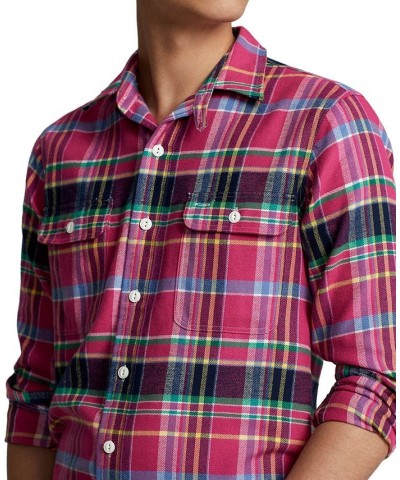 Men's Classic-Fit Twill Workshirt Multi $23.68 Shirts