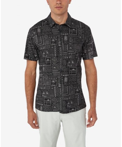 Men's Mythic Lines Button-Up Shirt Black $30.47 Shirts