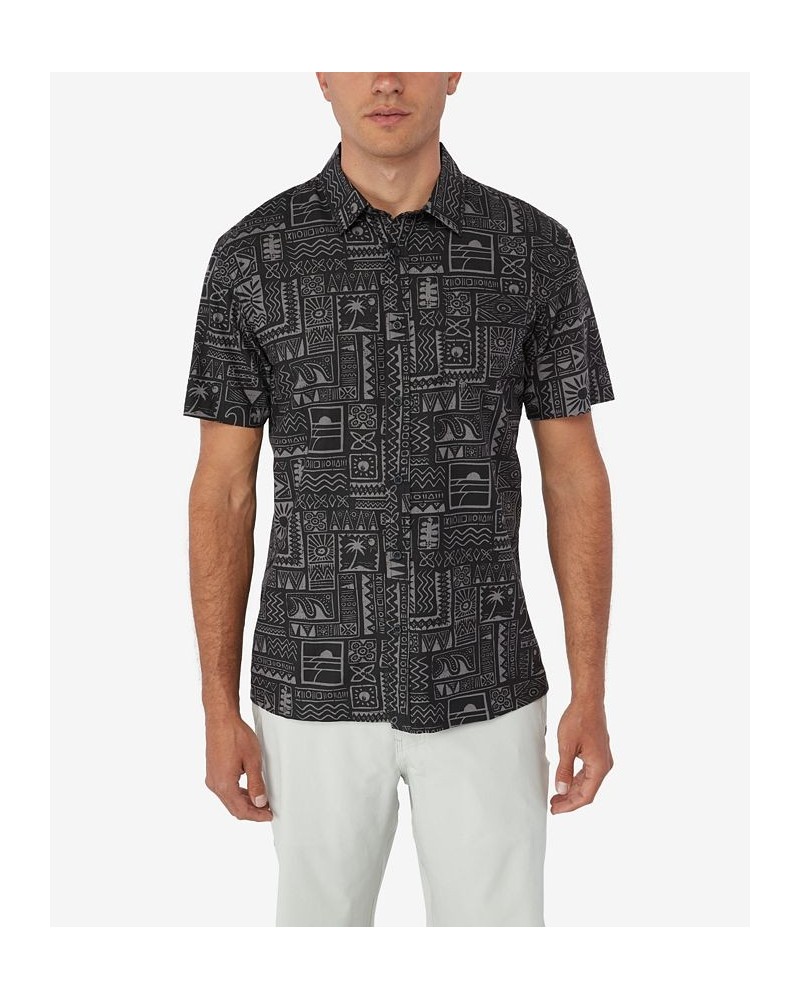 Men's Mythic Lines Button-Up Shirt Black $30.47 Shirts