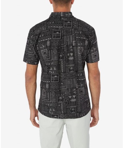 Men's Mythic Lines Button-Up Shirt Black $30.47 Shirts