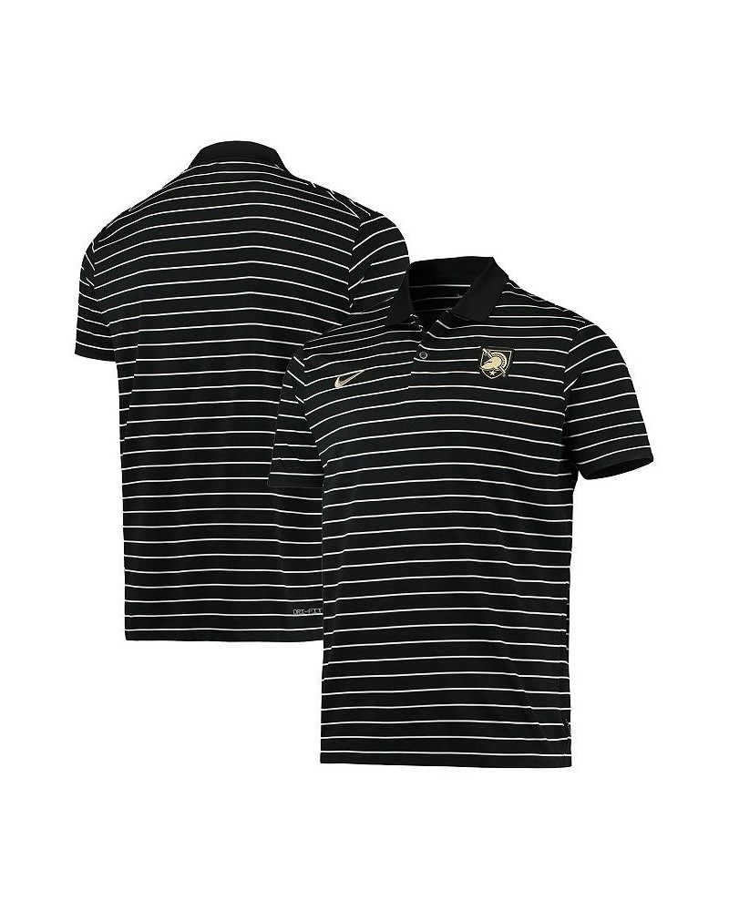 Men's Black Army Black Knights Victory Stripe Performance Polo Shirt $36.00 Polo Shirts