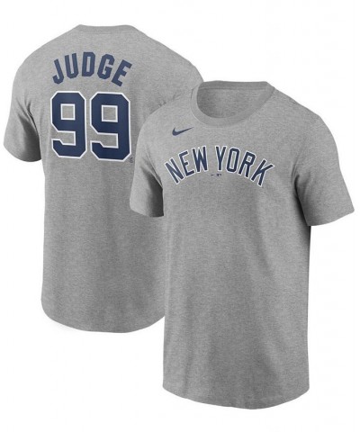 Men's Aaron Judge Gray New York Yankees Name Number T-shirt $22.50 T-Shirts