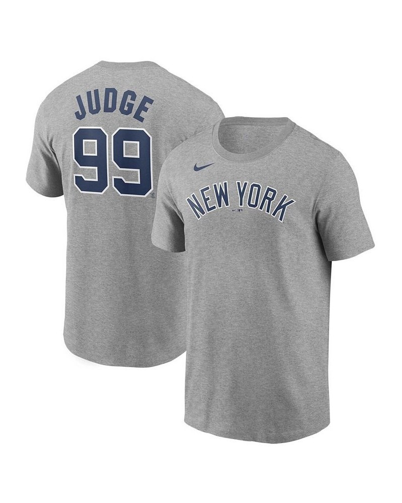 Men's Aaron Judge Gray New York Yankees Name Number T-shirt $22.50 T-Shirts