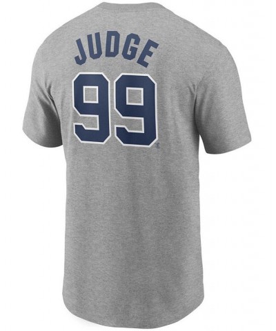 Men's Aaron Judge Gray New York Yankees Name Number T-shirt $22.50 T-Shirts