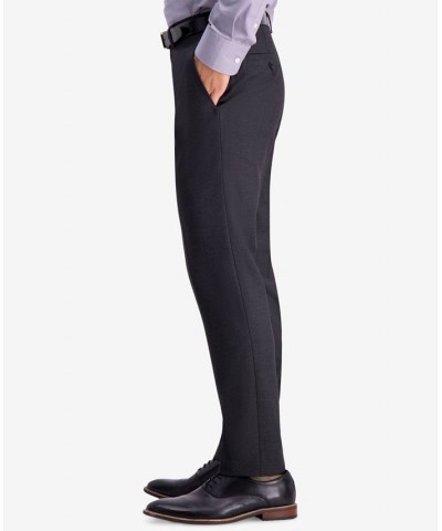 Men's Slim-Fit Stretch Premium Textured Weave Dress Pants Gray $24.95 Pants