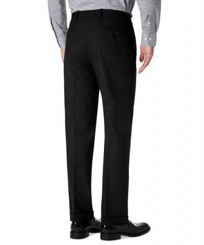 Men's Classic-Fit Solid Pleated Dress Pants Black $23.10 Pants