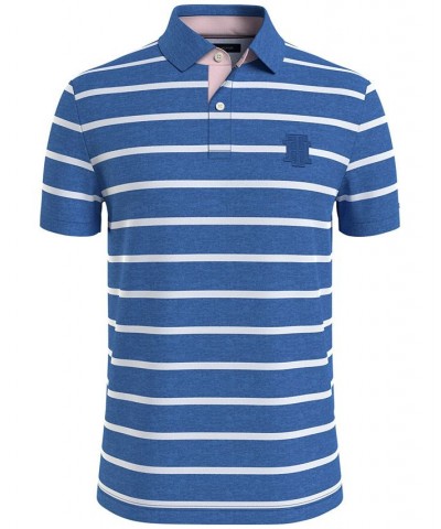 Men's Classic Fit Striped Short-Sleeve Ivy Polo Shirt PD03 $25.33 Polo Shirts