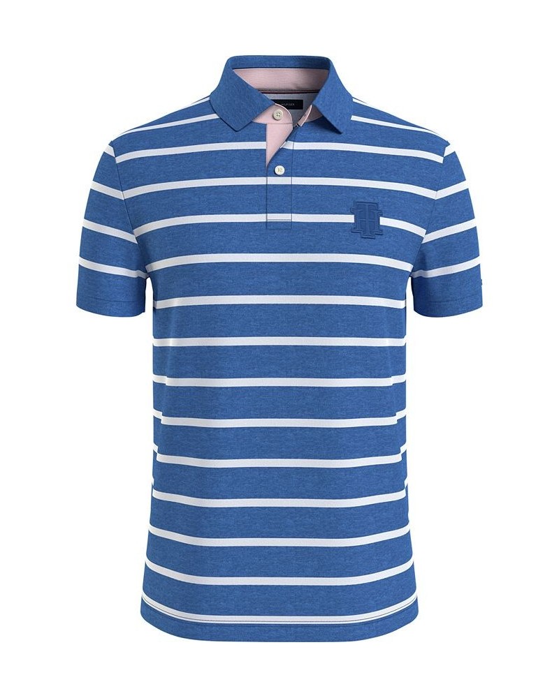 Men's Classic Fit Striped Short-Sleeve Ivy Polo Shirt PD03 $25.33 Polo Shirts