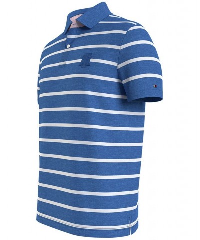 Men's Classic Fit Striped Short-Sleeve Ivy Polo Shirt PD03 $25.33 Polo Shirts