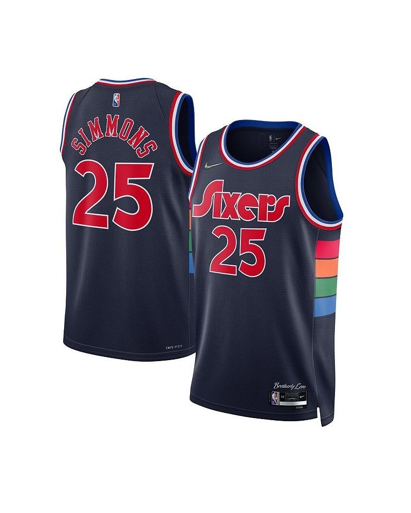 Men's Ben Simmons Navy Philadelphia 76ers 2021/22 Swingman Jersey - City Edition $34.24 Jersey