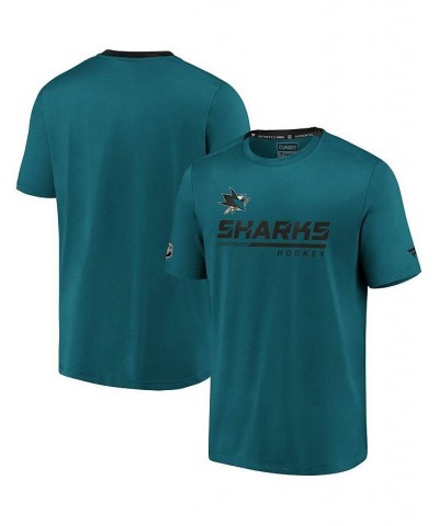 Men's Branded Teal San Jose Sharks Authentic Pro Locker Room Performance T-shirt $26.51 T-Shirts