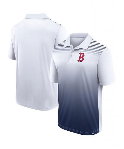 Men's White, Navy Boston Red Sox Big and Tall Sublimated Polo Shirt $30.00 Polo Shirts