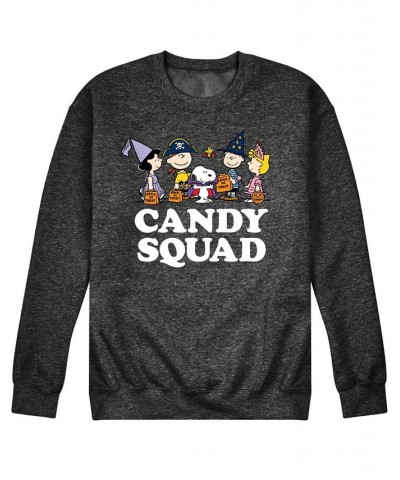 Men's Peanuts Candy Squad Fleece T-shirt Gray $26.40 T-Shirts