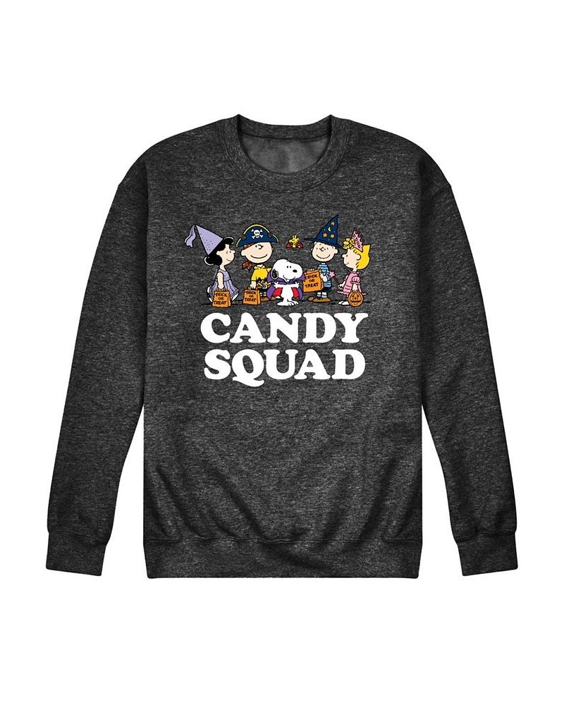 Men's Peanuts Candy Squad Fleece T-shirt Gray $26.40 T-Shirts