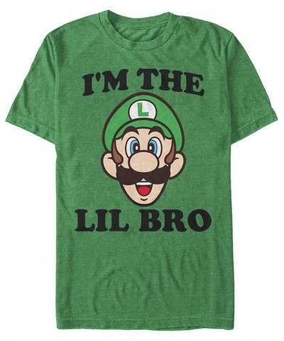 Nintendo Men's Super Mario Lil Bro Short Sleeve T-Shirt Green $20.64 T-Shirts