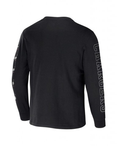 Men's NFL X Staple Black Los Angeles Chargers World Renowned Long Sleeve T-shirt $25.79 T-Shirts