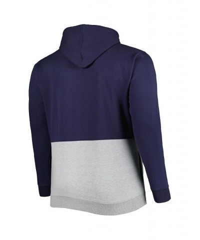 Men's Navy and White Cleveland Guardians Big and Tall Fleece Half-Zip Hoodie $34.40 Sweatshirt