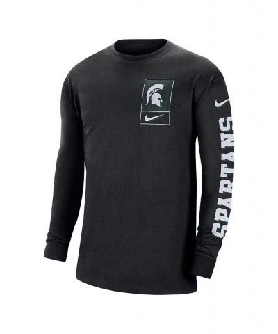 Men's Black Michigan State Spartans Seasonal Max90 2-Hit Long Sleeve T-shirt $24.00 T-Shirts