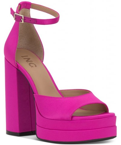 Women's Arya Platform Sandals Pink $32.85 Shoes