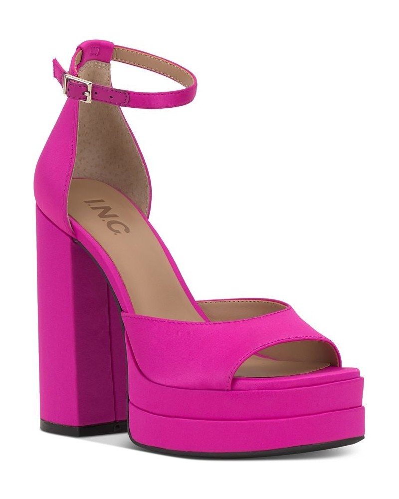 Women's Arya Platform Sandals Pink $32.85 Shoes