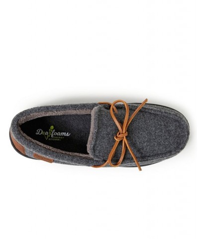 Men's Woodstock Energy Return Moccasin Slippers Gray $37.60 Shoes