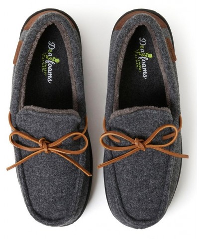 Men's Woodstock Energy Return Moccasin Slippers Gray $37.60 Shoes