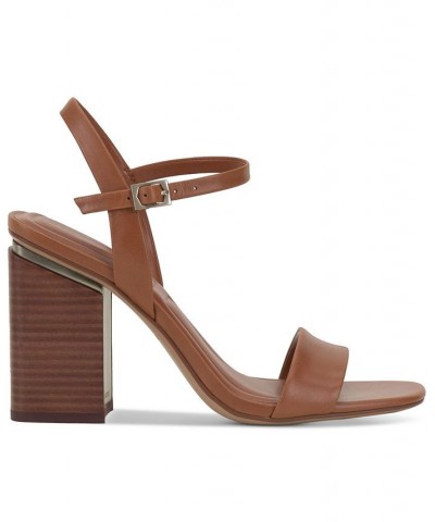 Herrica Ankle-Strap Slingback Two-Piece City Sandals Brown $54.00 Shoes