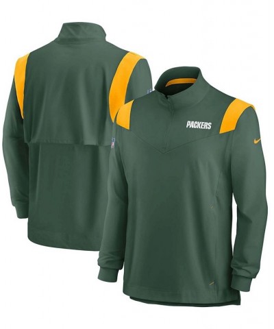 Men's Green Green Bay Packers 2021 Sideline Coaches Repel Quarter-Zip Jacket $37.79 Jackets