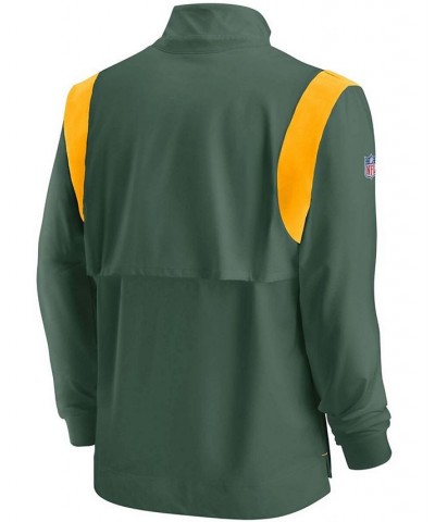 Men's Green Green Bay Packers 2021 Sideline Coaches Repel Quarter-Zip Jacket $37.79 Jackets