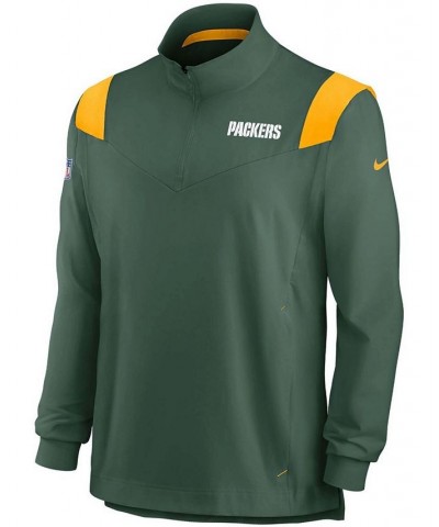 Men's Green Green Bay Packers 2021 Sideline Coaches Repel Quarter-Zip Jacket $37.79 Jackets